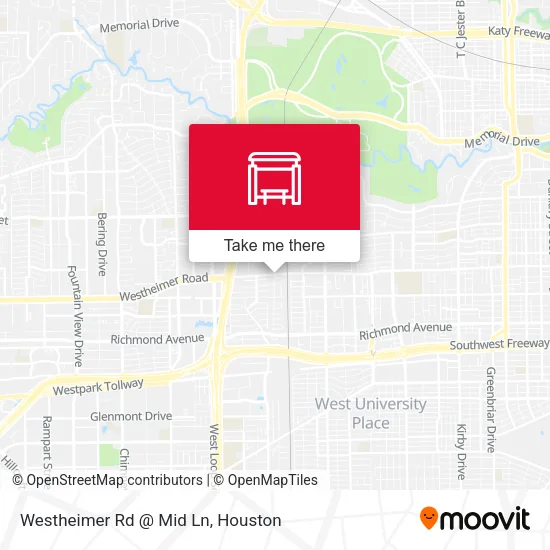 Westheimer Rd @ Mid Ln map