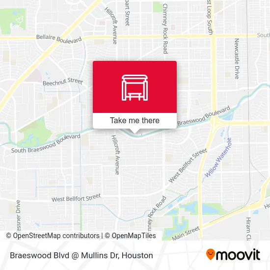 Braeswood Blvd @ Mullins Dr map