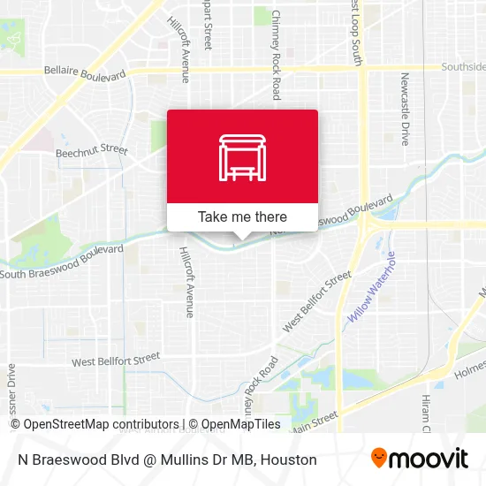 N Braeswood Blvd @ Mullins Dr MB map