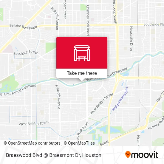 Mapa de Braeswood Blvd @ Braesmont Dr