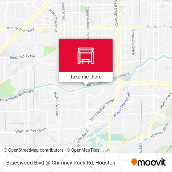 Braeswood Blvd @ Chimney Rock Rd map