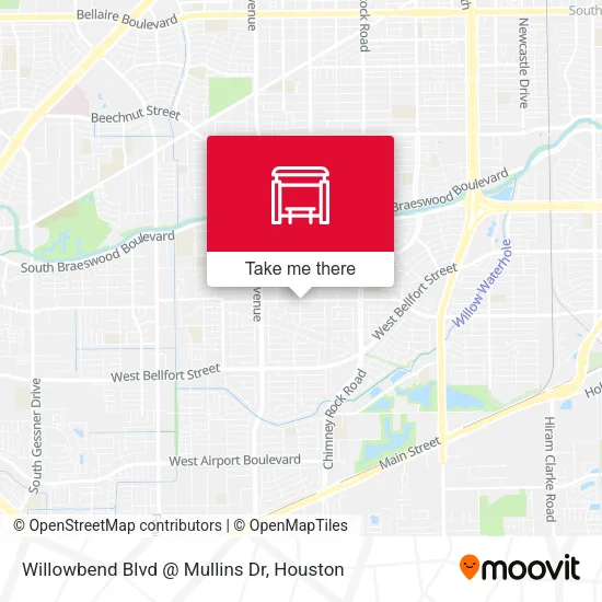 Willowbend Blvd @ Mullins Dr map