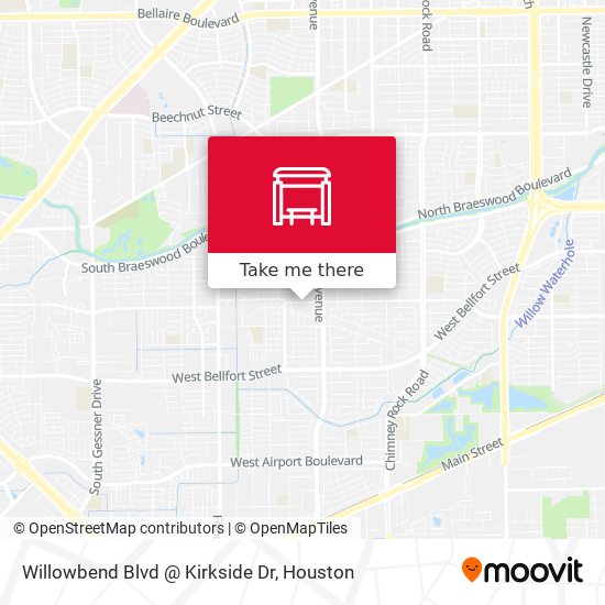 Willowbend Blvd @ Kirkside Dr map