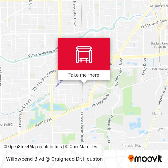 Willowbend Blvd @ Craighead Dr map