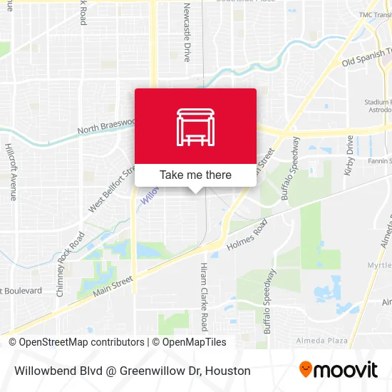 Willowbend Blvd @ Greenwillow Dr map