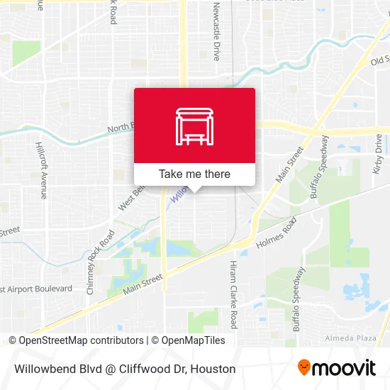 Willowbend Blvd @ Cliffwood Dr map