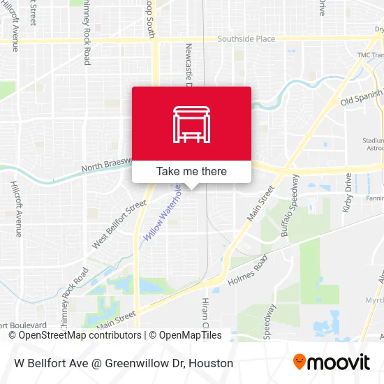 W Bellfort Ave @ Greenwillow Dr map