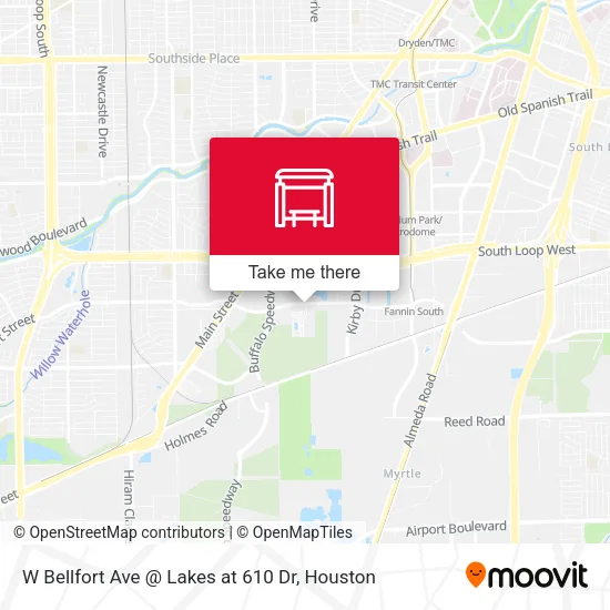 W Bellfort Ave @ Lakes at 610 Dr map