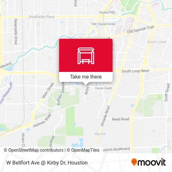 W Bellfort Ave @ Kirby Dr map