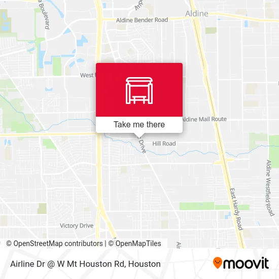 Mapa de Airline Dr @ W Mt Houston Rd