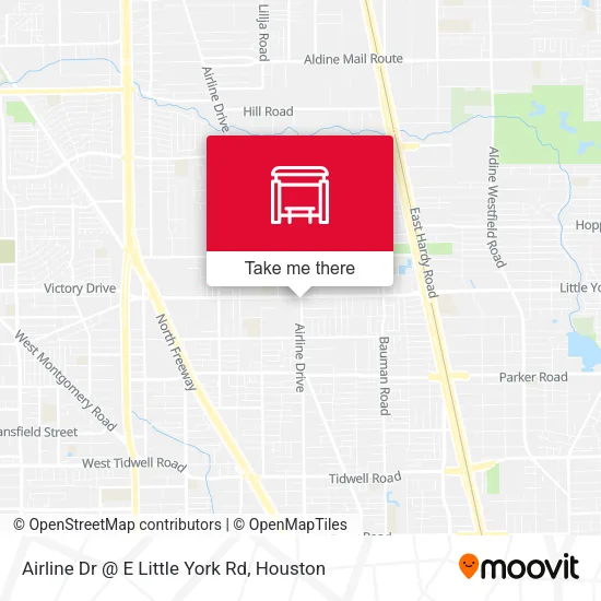 Mapa de Airline Dr @ E Little York Rd