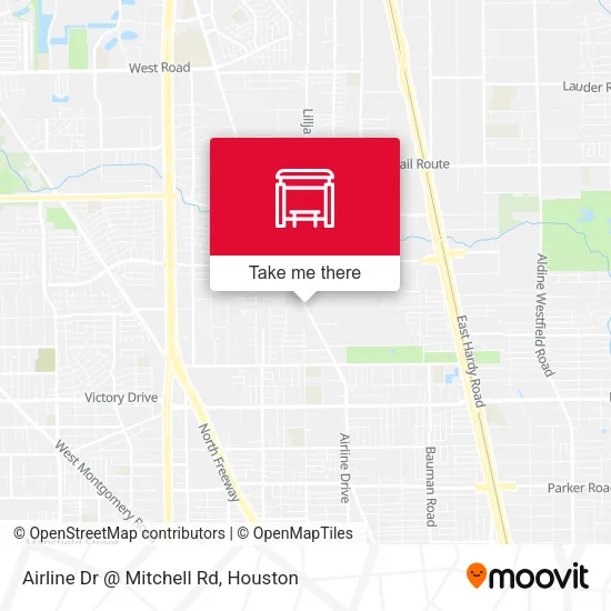 Mapa de Airline Dr @ Mitchell Rd