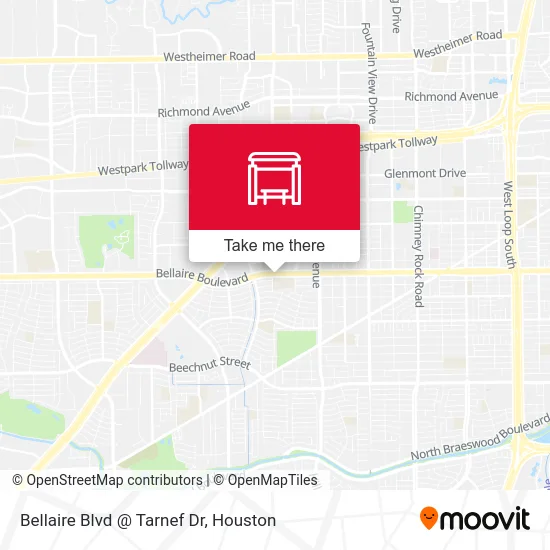 Bellaire Blvd @ Tarnef Dr map