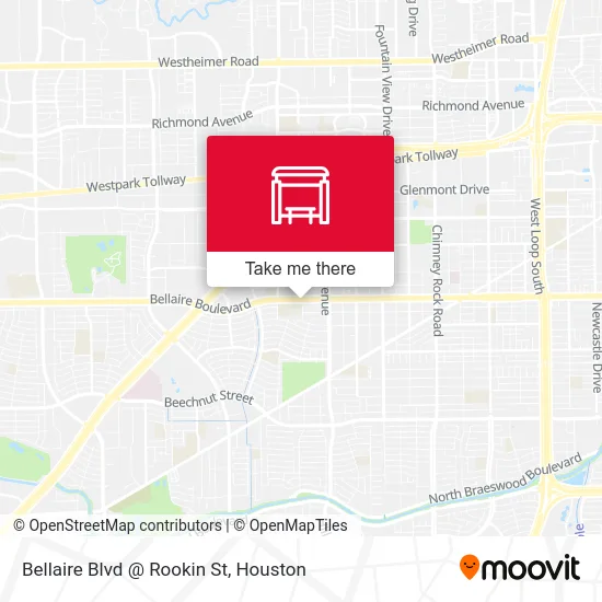 Mapa de Bellaire Blvd @ Rookin St
