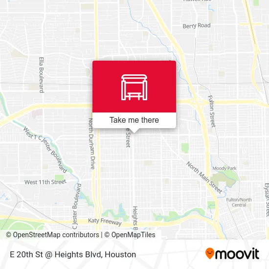 Mapa de E 20th St @ Heights Blvd