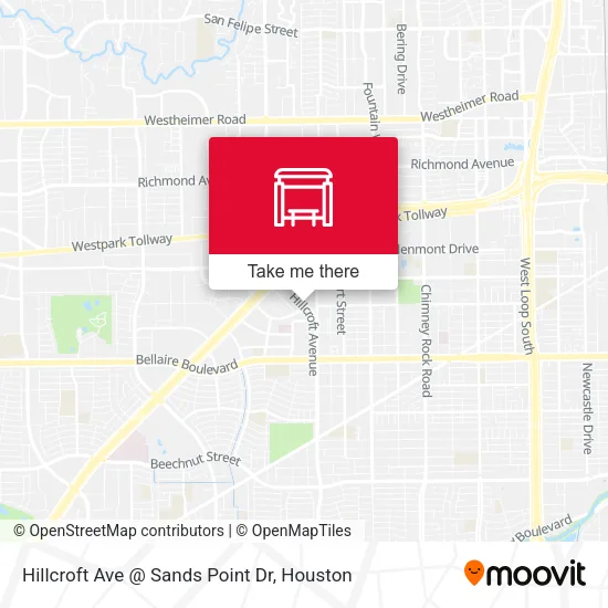 Mapa de Hillcroft Ave @ Sands Point Dr
