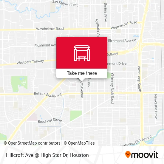 Mapa de Hillcroft Ave @ High Star Dr