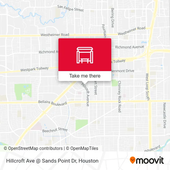 Mapa de Hillcroft Ave @ Sands Point Dr