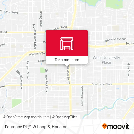 Mapa de Fournace Pl @ W Loop S
