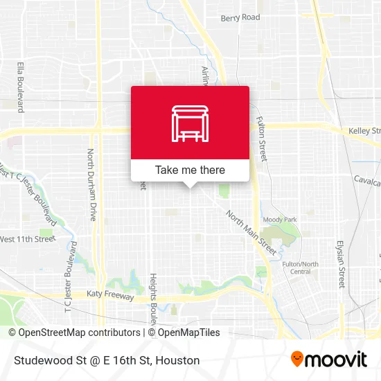 Studewood St @ E 16th St map