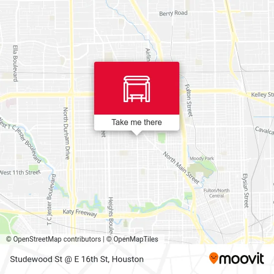 Studewood St @ E 16th St map