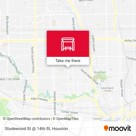 Studewood St @ 14th St map