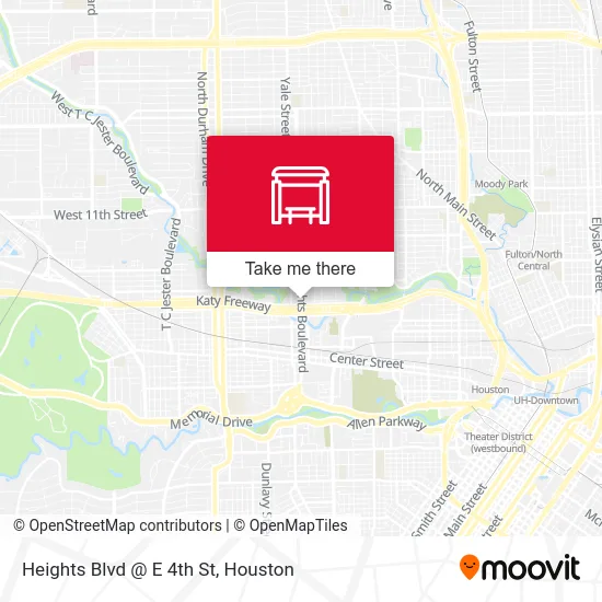 Mapa de Heights Blvd @ E 4th St