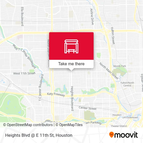 Heights Blvd @ E 11th St map