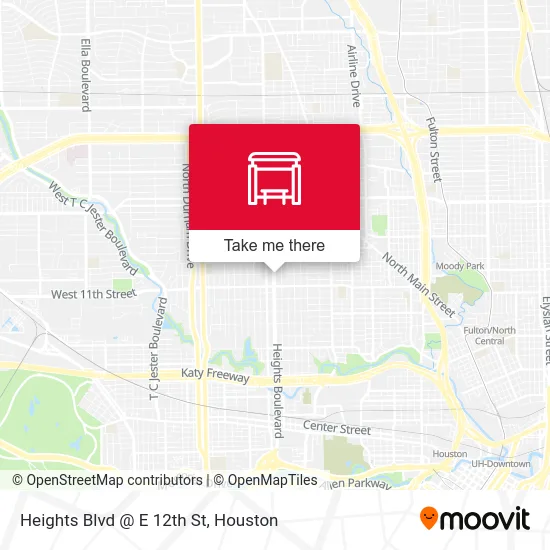 Heights Blvd @ E 12th St map