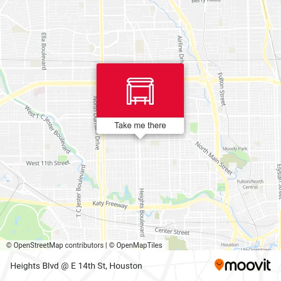 Heights Blvd @ E 14th St map