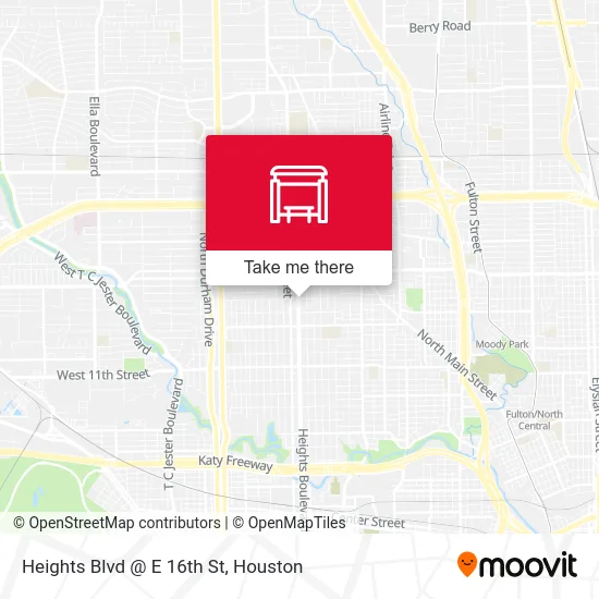 Mapa de Heights Blvd @ E 16th St