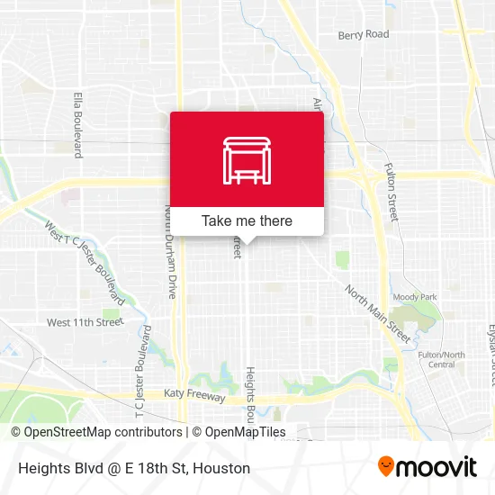 Heights Blvd @ E 18th St map