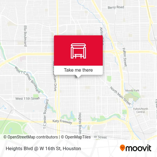 Mapa de Heights Blvd @ W 16th St