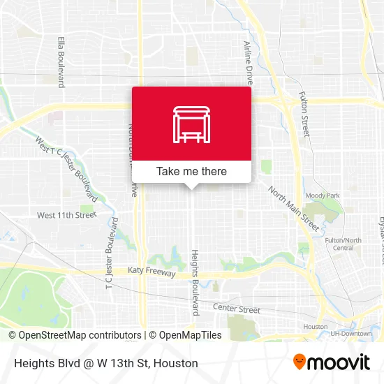 Mapa de Heights Blvd @ W 13th St