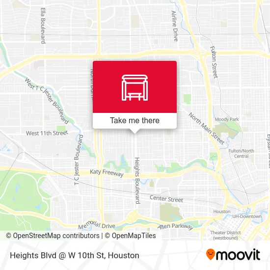 Heights Blvd @ W 10th St map