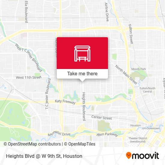 Heights Blvd @ W 9th St map