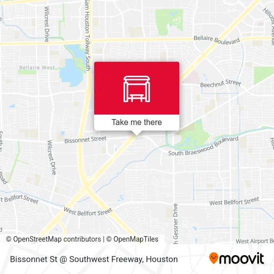 Mapa de Bissonnet St @ Southwest Freeway