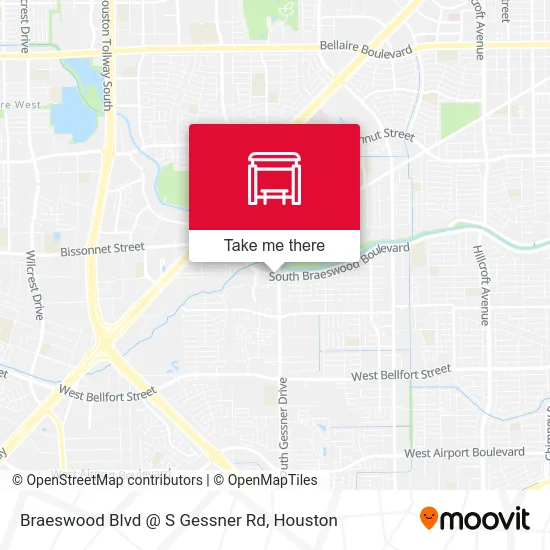 Mapa de Braeswood Blvd @ S Gessner Rd