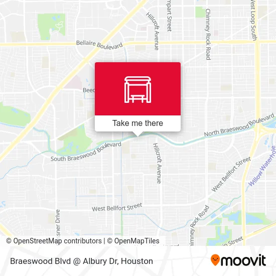 Braeswood Blvd @ Albury Dr map