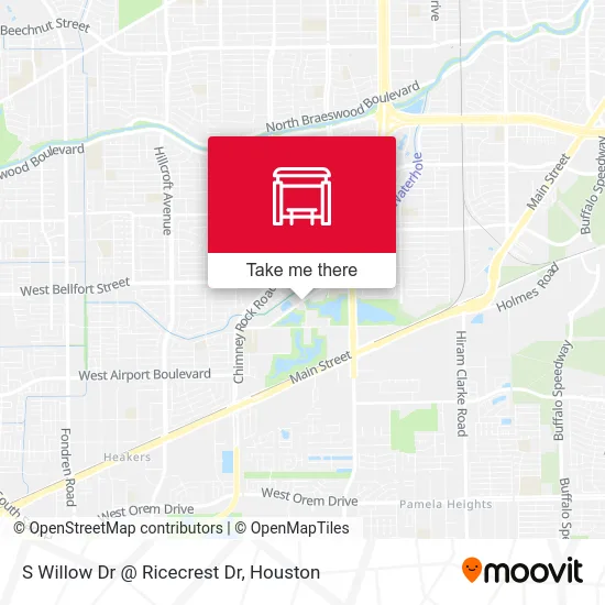 S Willow Dr @ Ricecrest Dr map
