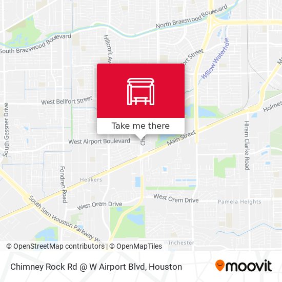 Chimney Rock Rd @ W Airport Blvd map