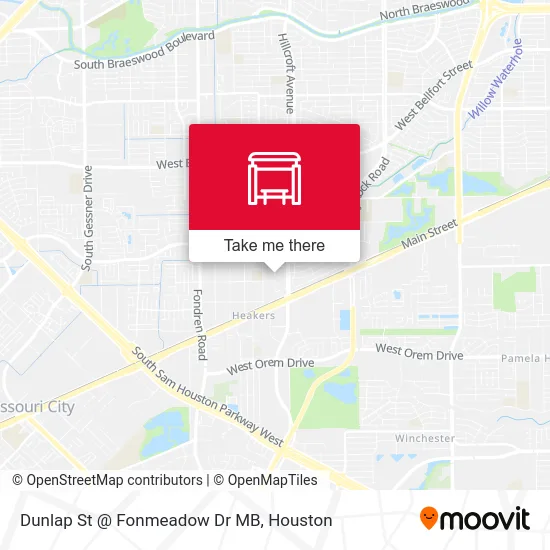 Dunlap St @ Fonmeadow Dr MB map