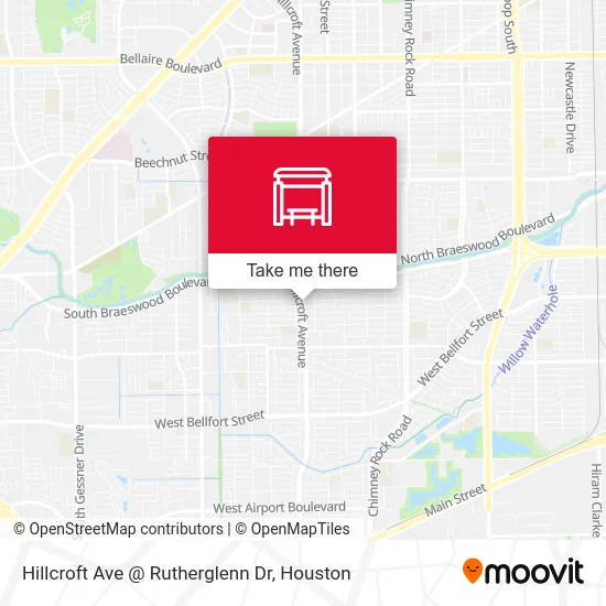 Hillcroft Ave @ Rutherglenn Dr map