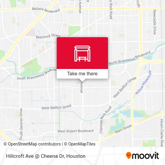 Hillcroft Ave @ Cheena Dr map