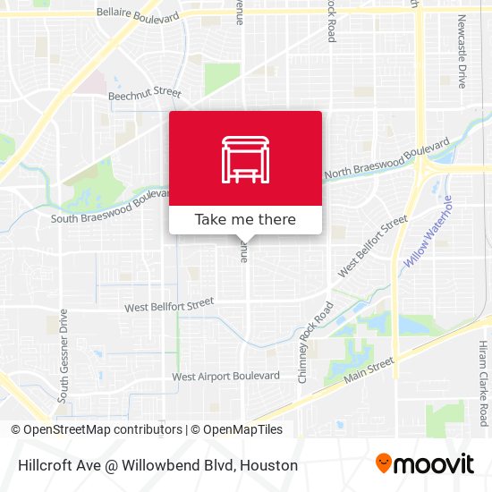 Hillcroft Ave @ Willowbend Blvd map