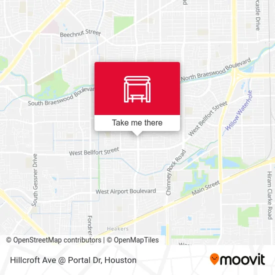 Hillcroft Ave @ Portal Dr map
