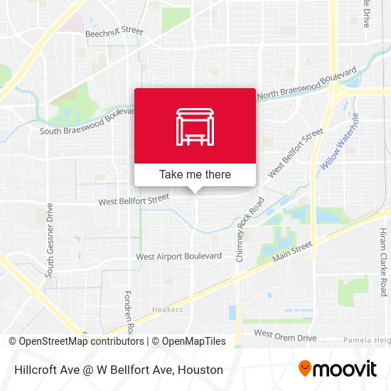 Mapa de Hillcroft Ave @ W Bellfort Ave