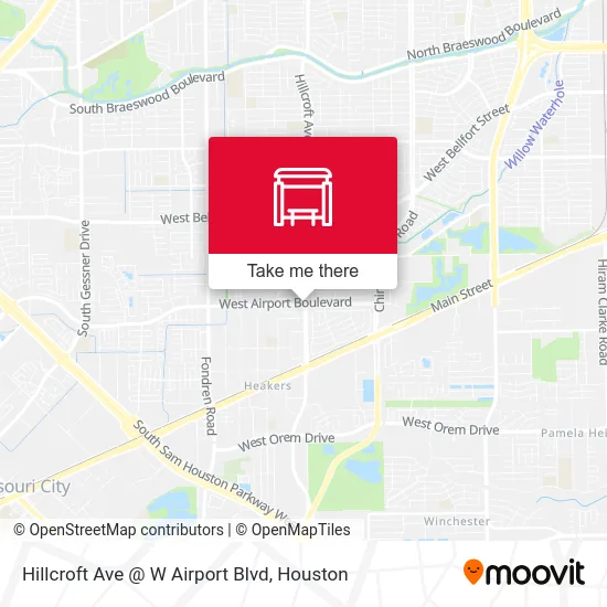 Mapa de Hillcroft Ave @ W Airport Blvd