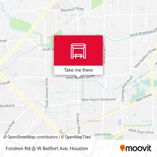 Mapa de Fondren Rd @ W Bellfort Ave