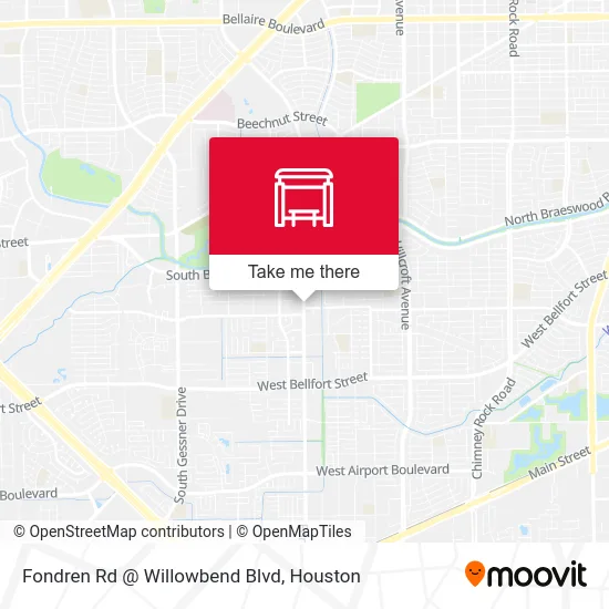 Mapa de Fondren Rd @ Willowbend Blvd